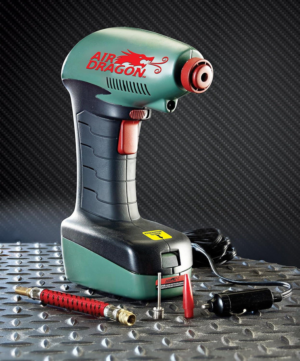 Air Dragon Portable Air Compressor | Built-In Light | For Sports Balls, Pool Toys & Air Mattresses