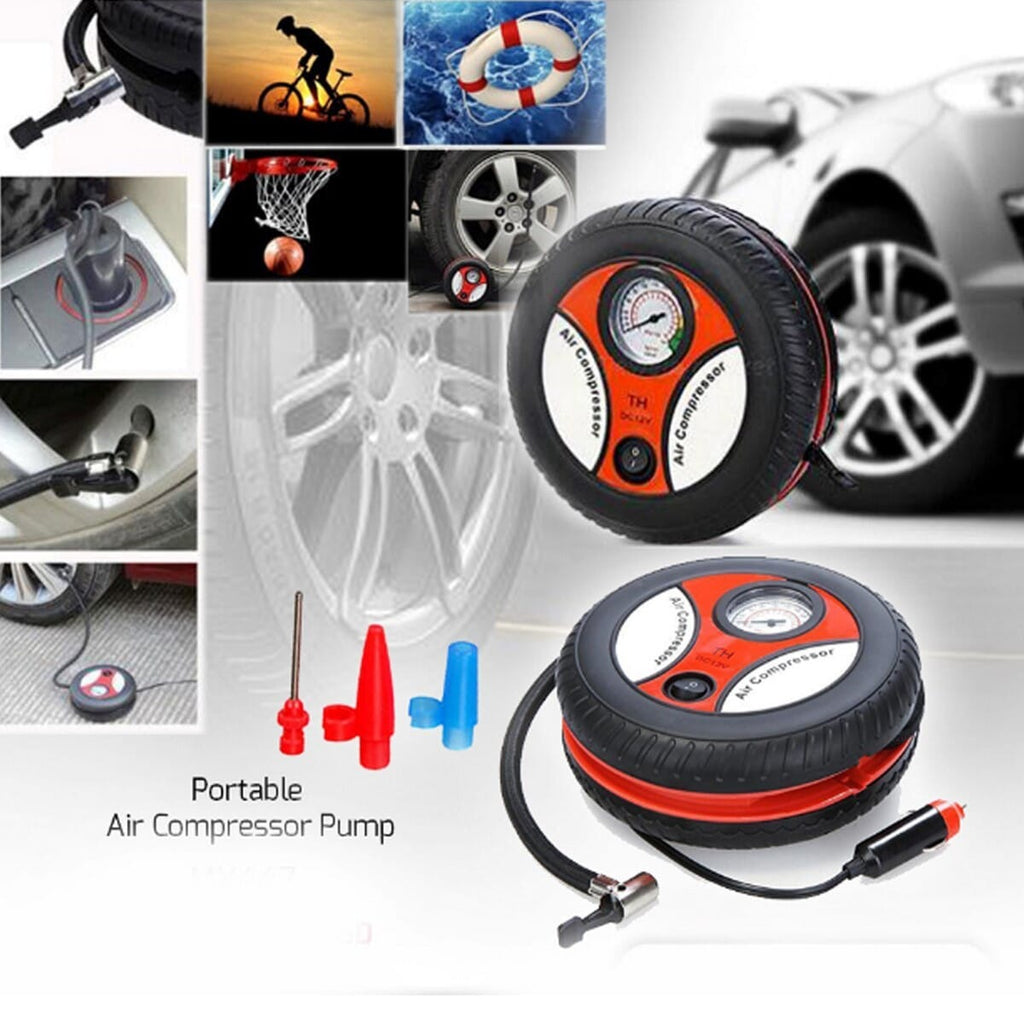 Portable Car Air Pump 260PSI – DC 12V Electric Tyre Inflator for Car, Truck, SUV & Motorcycle