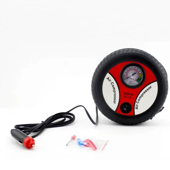 Portable Car Air Pump 260PSI – DC 12V Electric Tyre Inflator for Car, Truck, SUV & Motorcycle