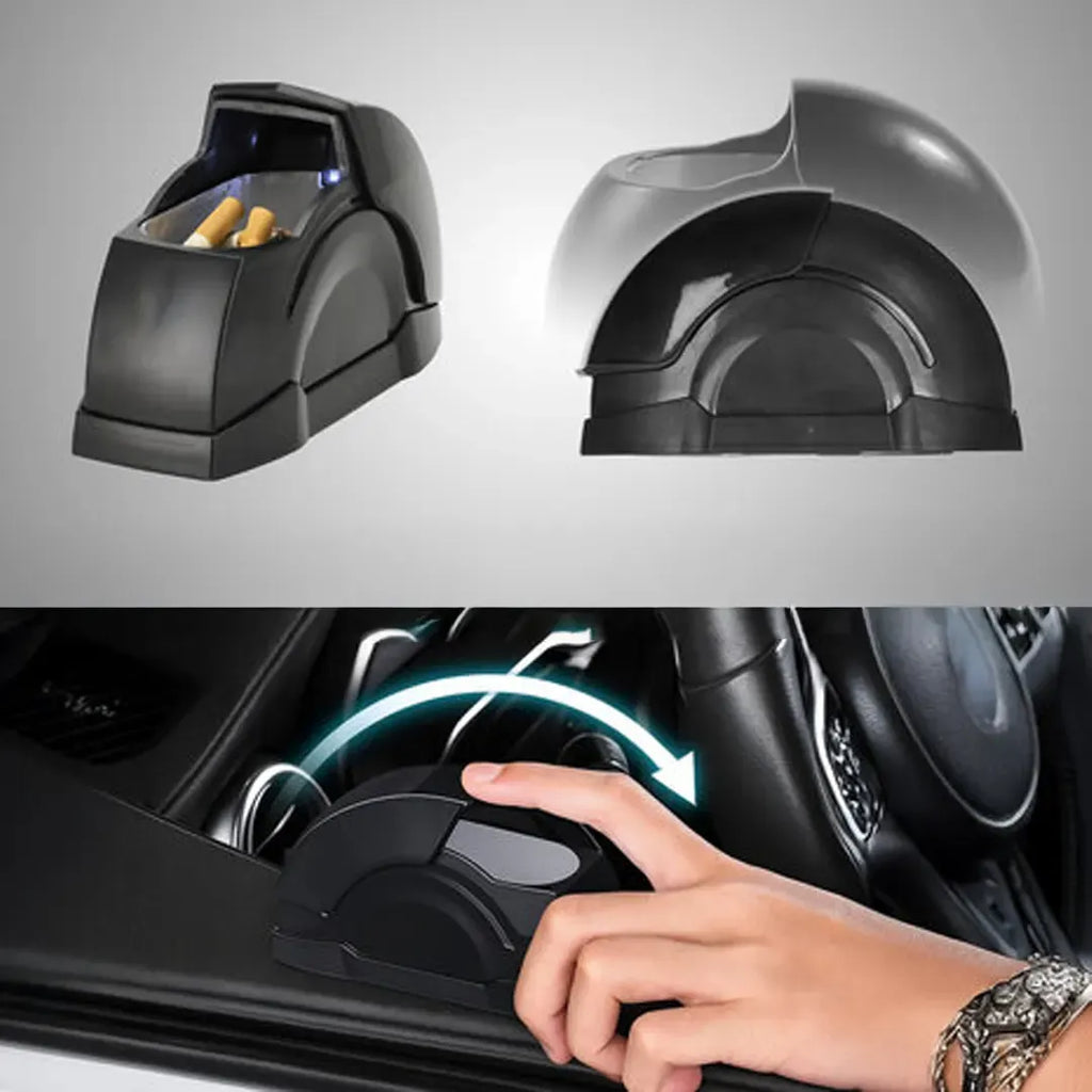 Portable Car Ashtray | Smoke Trapping & Odor Reducing | Clean & Discreet In-Car Smoking