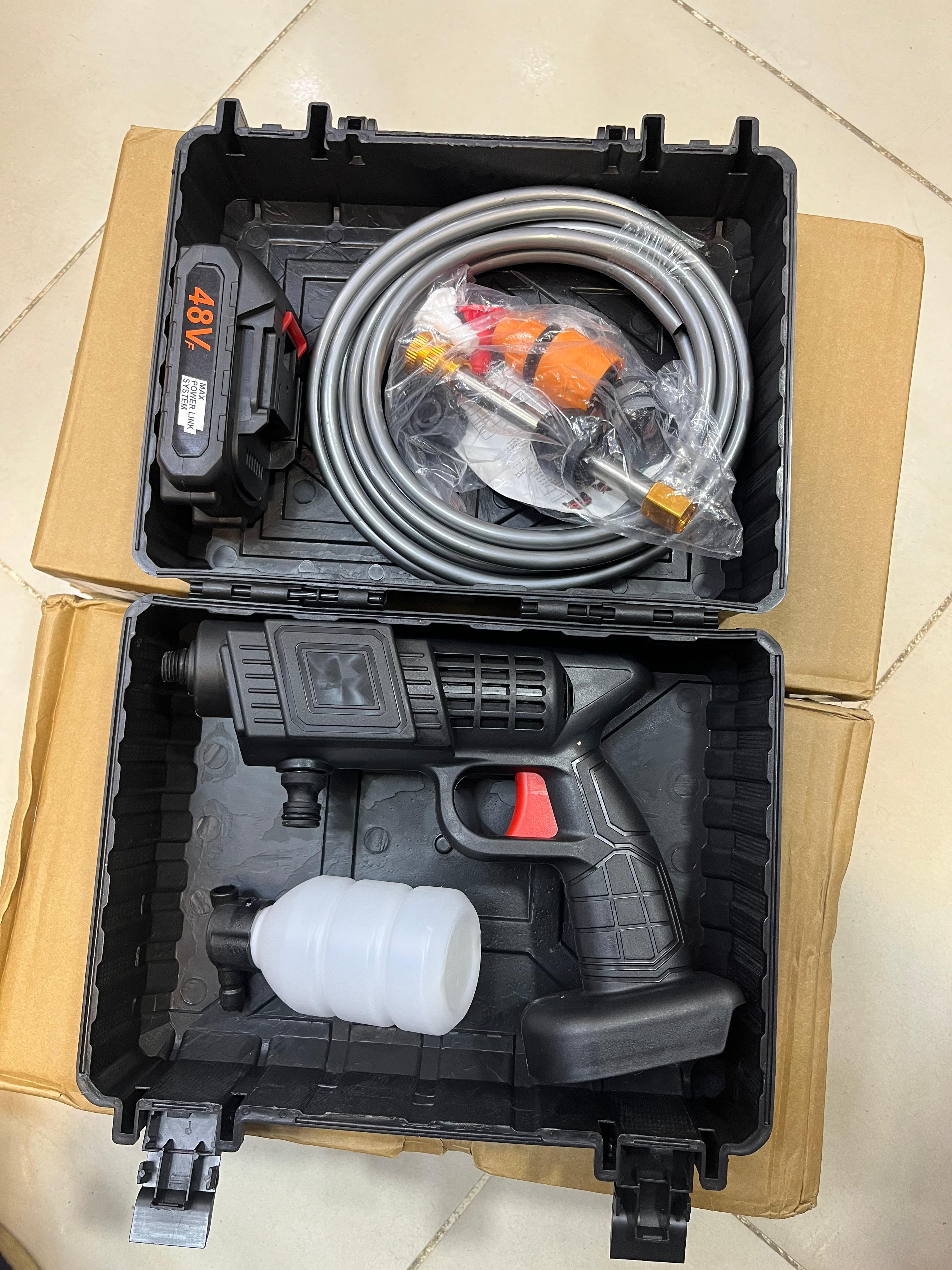 48V Cordless Wireless Car Wash Spray Gun | High-Pressure Foam Jet Washer | Rechargeable Lithium Battery | Portable Car, Bike & Outdoor Cleaner