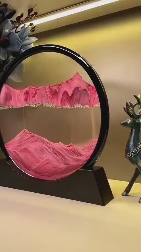 Moving Sand Art Picture | 3D Dynamic Deep Sea Sandscape | Display Stand Included | 8 Inch | Random Color | Home & Office Decor